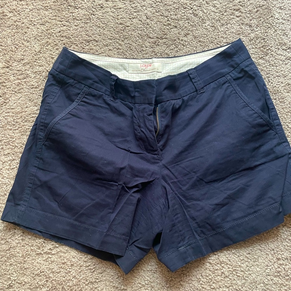 J. CREW FACTORY NAVY CHINO 5” INSEAM SHORTS SIZE 2